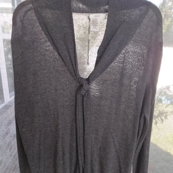 Top Sophie Max Gris à Col V - Manches Longues - Taille M - Occasion Excellent état